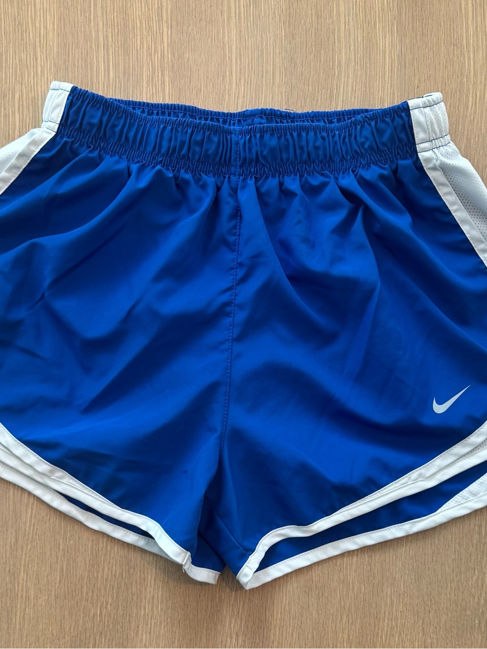 Nike Women's Royal Blue Athletic Shorts with White Trim